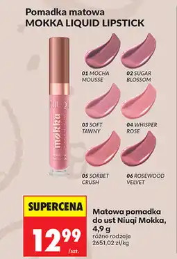 Biedronka Matowa pomadka do ust Niuqi Mokka oferta