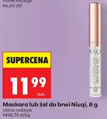 Biedronka Maskara lub żel do brwi Niuqi, 8 g różne rodzaje oferta