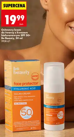 Biedronka Ochronny krem do twarzy z kwasem hialuronowym SPF 50+ Be Beauty, 50 ml oferta