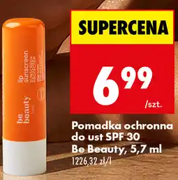 Biedronka Pomadka ochronna do ust SPF 30 Be Beauty oferta