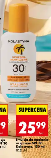 Biedronka Emulsja do opalania w sprayu SPF 30 Kolastyna oferta