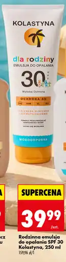 Biedronka Rodzinna emulsja do opalania SPF 30 Kolastyna oferta