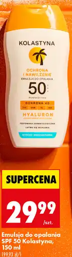 Biedronka Emulsja do opalania SPF 50 Kolastyna oferta
