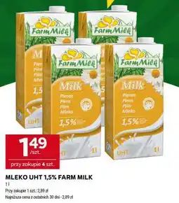 Stokrotka Market MLEKO UHT 1,5% FARM MILK oferta