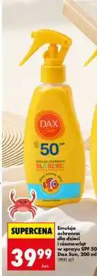 Biedronka Emulsja ochronna dla dzieci i niemowląt w sprayu SPF 50 Dax Sun, 200 ml oferta
