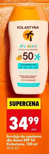 Biedronka Emulsja do opalania dla dzieci SPF 50 Kolastyna, 150 ml oferta