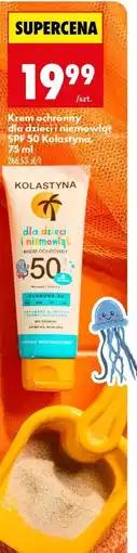 Biedronka Krem ochronny dla dzieci i niemowląt SPF 50 Kolastyna, 75 ml oferta