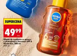 Biedronka Olejek do opalania w sprayu z ekstraktem z karotenu SPF 6 Nivea Sun, 200 ml oferta