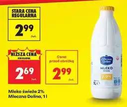 Biedronka Mleko świeże 2% Mleczna Dolina, 1l oferta