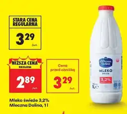 Biedronka Mleko Świeże 3,2% Mleczna Dolina, 1l oferta