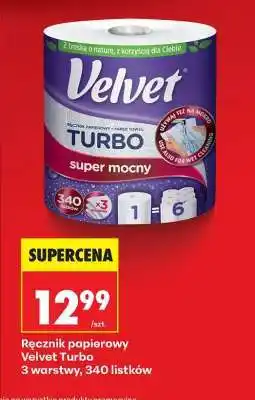 Biedronka Ręcznik papierowy VELVET TURBO oferta