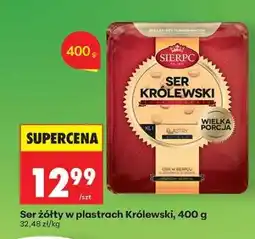 Biedronka Ser żółty w plastrach Królewski, 400 g oferta