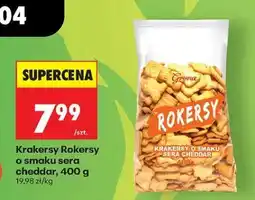 Biedronka Krakersy Rokersy o smaku sera cheddar, 400 g oferta
