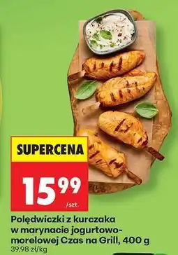 Biedronka Polędwiczki z kurczaka w marynacie jogurtowo morelowej Czas na Grill 400 g oferta