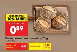 Biedronka Bułka poznańska z makiem, 75 g oferta
