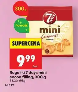 Biedronka Rogaliki 7 days mini cocoa filling, 300 g oferta