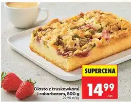 Biedronka Ciasto z truskawkami i rabarbarem, 500 g oferta