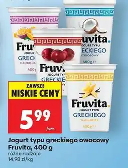 Biedronka Jogurt typu greckiego owocowy Fruvita, 400 g oferta