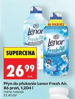 Biedronka Płyn do płukania Lenor Fresh Air, 86 prań, 1,204 l oferta