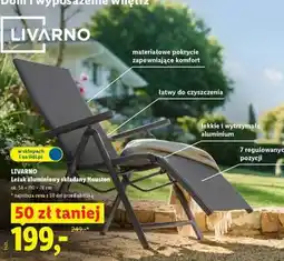 Lidl LIVARNO Leżak aluminiowy składany Houston oferta