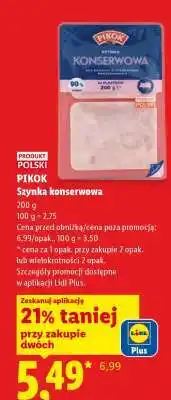 Lidl PIKOK Szynka konserwowa oferta