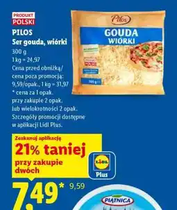 Lidl PILOS Ser gouda, wiórki oferta