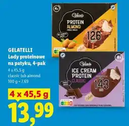 Lidl GELATELLI Lody proteinowe na patyku, 4-pak oferta