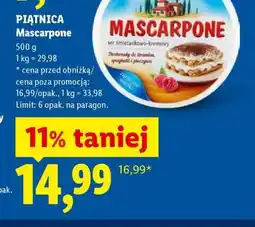 Lidl PIĄTNICA Mascarpone oferta