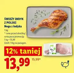Lidl ŚWIEŻY INDYK Z POLSKI Noga z indyka oferta