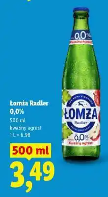 Lidl Łomża Radler 0,0% oferta