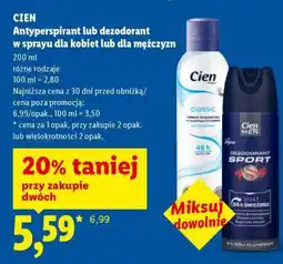 Lidl CIEN Antyperspirant lub dezodorant oferta