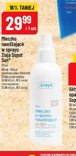 Polomarket Ziaja Mleczko nawilżające w sprayu Sopot Sun oferta