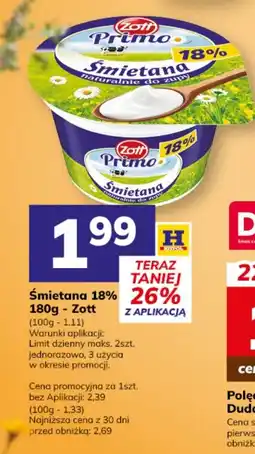 Hitpol Smietana Zott Primo 18% oferta