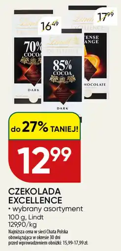 Chata Polska Czekolada excellence Lindt oferta