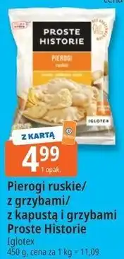 E.Leclerc Pierogi ruskie/ z grzybami/ z kapustą i grzybami Proste Historie Iglotex oferta