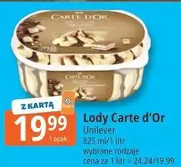 E.Leclerc Lody Carte d'Or Unilever 825 ml/1 litr oferta