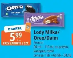E.Leclerc Lody Milka/Oreo/Daim Froneri 90 ml - 110 ml oferta