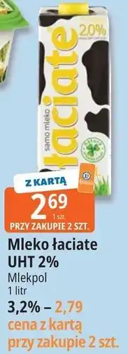E.Leclerc Mleko łaciate UHT 2% Mlekpol oferta