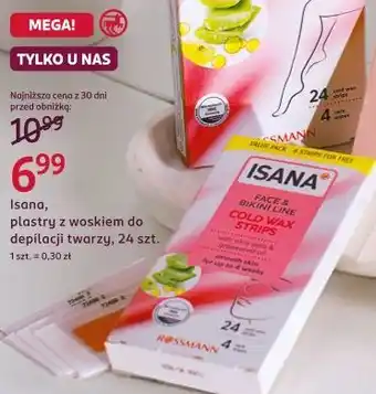 Isana, plastry z woskiem do depilacji twarzy, 24 szt