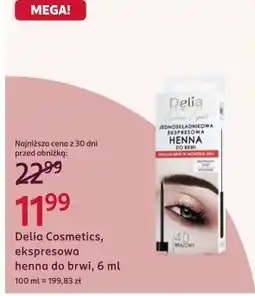Rossmann Delia Cosmetics, ekspresowa henna do brwi oferta