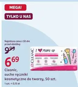 Rossmann Cleanic, suche ręczniki kosmetyczne do twarzy, 50 szt oferta