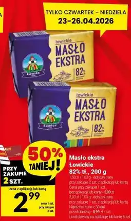Twój Market Masło ekstra Łowickie 82% tł oferta