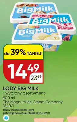 Chata Polska Lody big milk The Magnum Ice Cream Company oferta