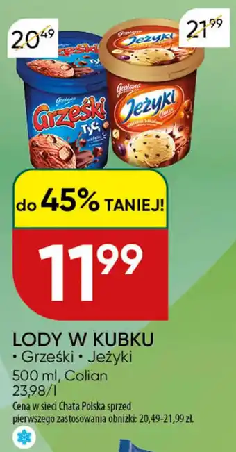 Lody w kubku colian