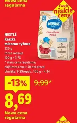 Lidl Kaszka mleczno-ryżowa Malina Nestlé oferta