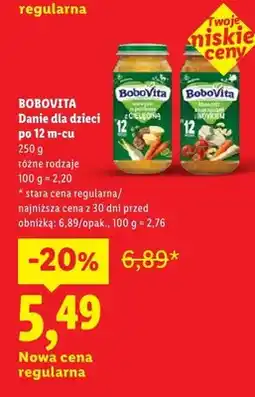 Lidl Danie dla dzieci po 12m-cu BoboVita oferta