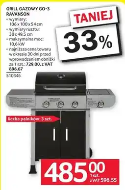 Selgros Grill gazowy GO-3 Ravanson oferta