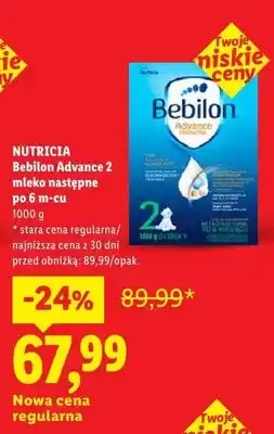Lidl Mleko następne Bebilon Advance 2 po 6m-cu Nutricia oferta