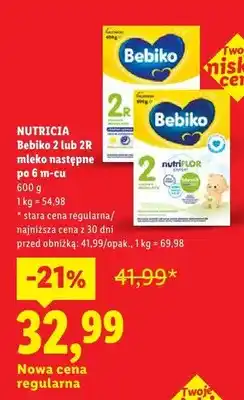 Lidl Mleko następne Bebiko 2 lub 2R po 6m-cu Nutricia oferta