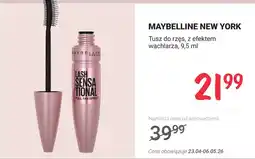Rossmann Tusz do rzęs z efektem wachlarza Maybelline New York Lash Sensational Full Fan Effect oferta